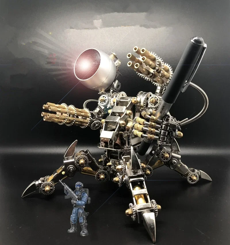 DIY Metal Magnetic Star Hunter Model Assembly Kit Mecha Bluetooth Engine Audio 3D Puzzle Decoration Gift