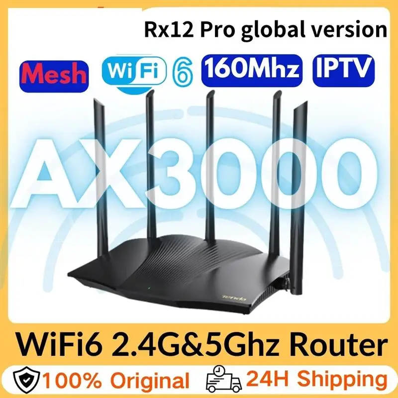 Top AX1500/AX3000 Wifi 6 Mesh WIFI Gigabit Router 2.4G 5GHz Dual-Band RX12 PRO WIFI6 Wireless Signal Amplifier WiFi Repeater