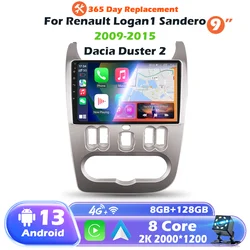 Android Car Radio Multimedia Player For Renault Logan 1 Sandero 2009 2010 2011 2012 - 2015 Largus Dacia Duster Carplay Stereo