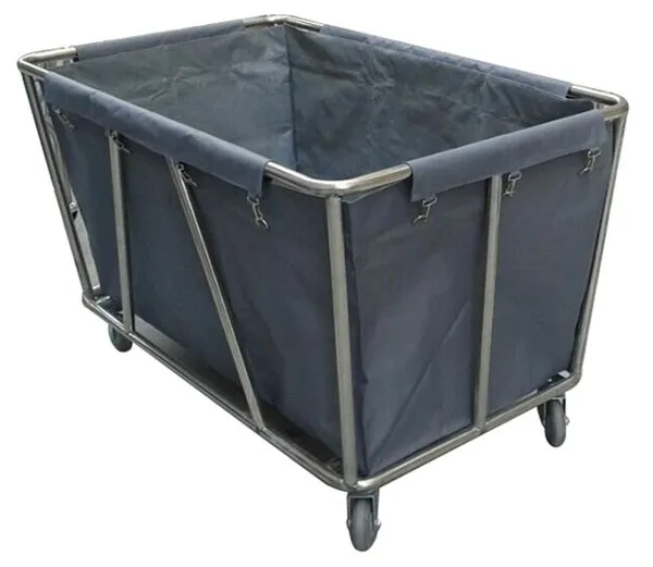 Troli Linen Binatu Stainless Steel Dan Kanvas