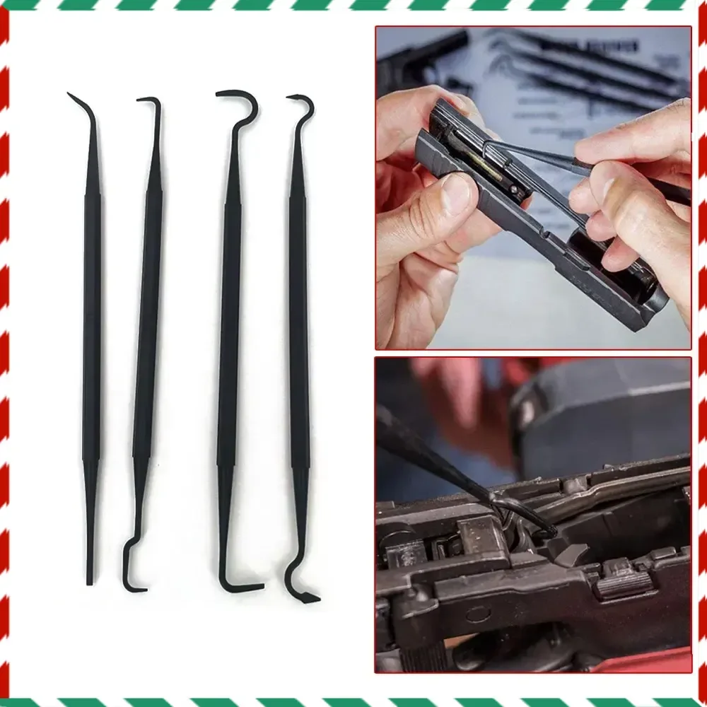 

4pcs Multipurpose Car Detailing Cleaning Tool Nylon Picks Pick Double-headed Hook Car Clean Accessories Auto Detailing Tools