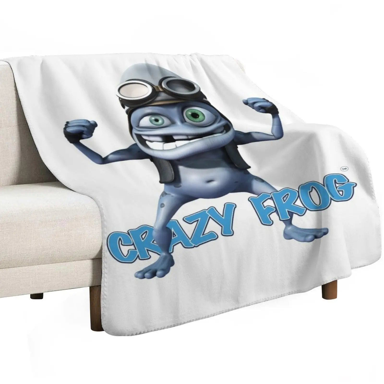 Crazy Frog is on the Loose! Throw Blanket Warm Cozy Throw Blanket for Living Room Couch