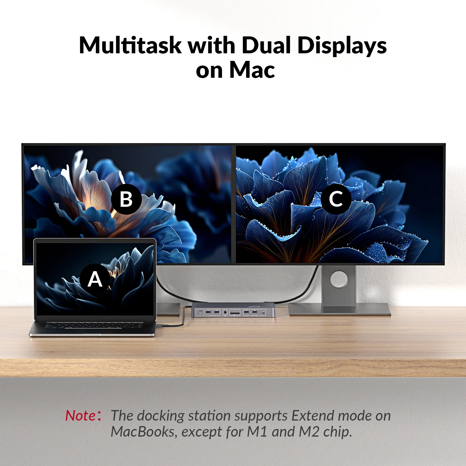 Docking Station USB-C per MacB - Dual Monitor Desk Setup recensione e prezzo