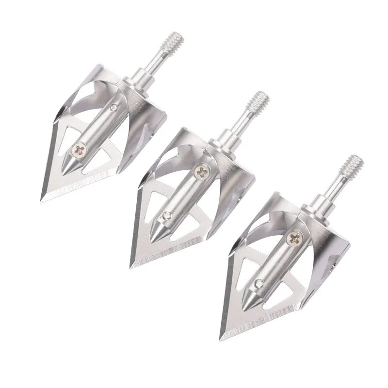 3 pcs 100 grains Broadhead Arrowheads Shooting Point Tip Archery hunting Points Outdoor Sport