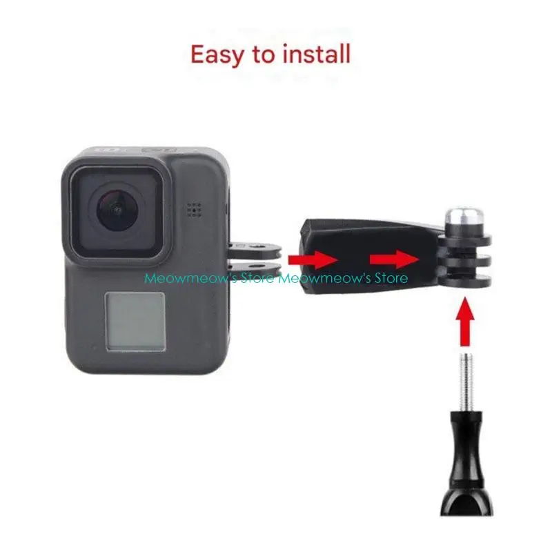 W91A Multiple Camera Vertical Filming Adapter for Action 5Pro Cameras Including Chest Belt Mount 360 Rotation