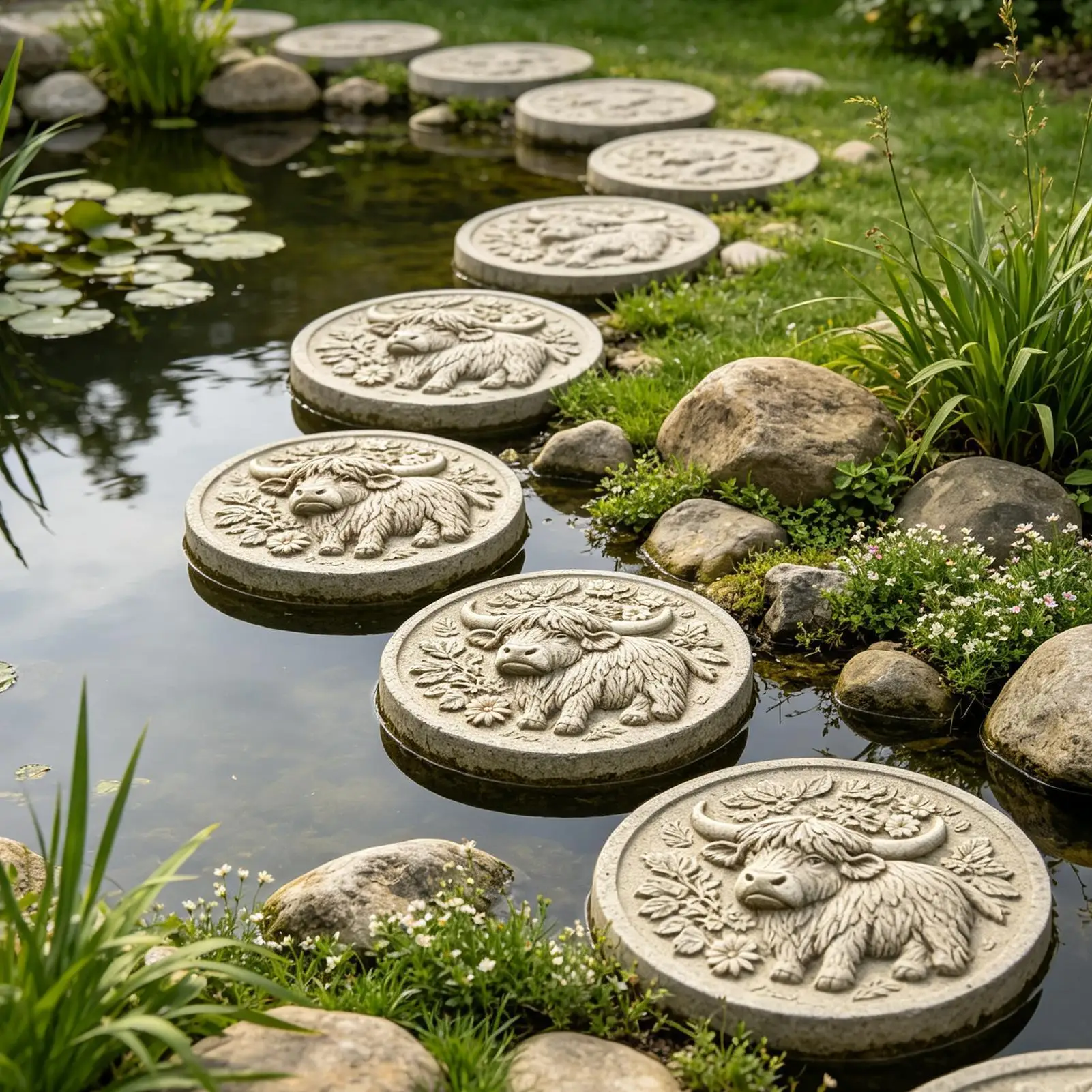 Concrete Stepping Stone Molds DIY Paintable Cow Silicone Craft Supplies Stepping Stone Molds Lawn Decorations for Outdoor Garden