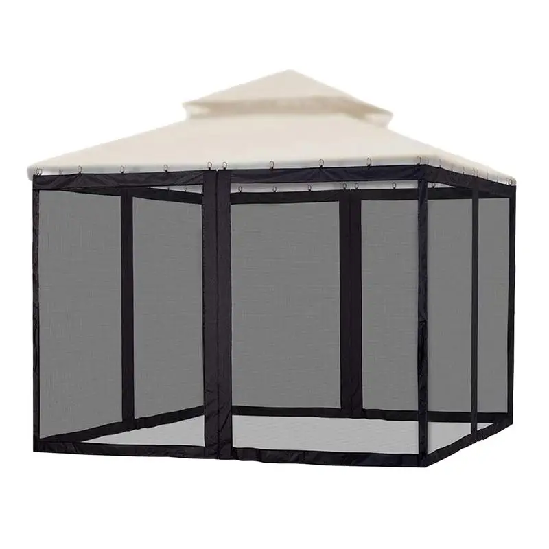 Gazebo Netting 4 Pieces Ventilation Pergola Net UV-resistant 1010FT Anti-gnat Sunshade For RV Garden Tent Deck Backyard Dog
