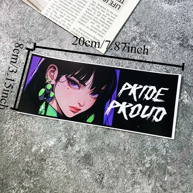 NEVER MINO JDM Anime Vinyl Sticker 1PC Decal for Motorcycle Side Panel Fuel Tank Electric Scooter Car Decor