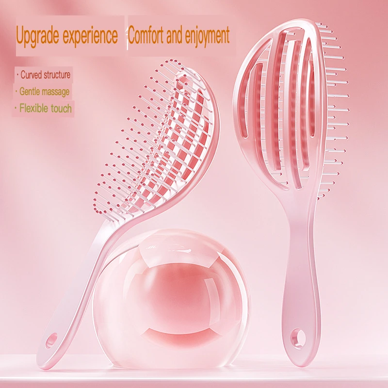 

Hollow Canopy Hair Ladies' Airbag Air Cushion Fluffy Massage Comb, Curly Hair, Electrostatic Pork Rib Comb