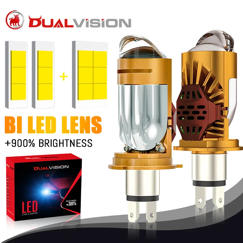 

H4 Bi LED Projector Lens LHD RHD Car Lights CSP Auto Headlight Turbo Lamp Canbus Plug&Play Motorcycle Dual High Low Beam 12V 24V