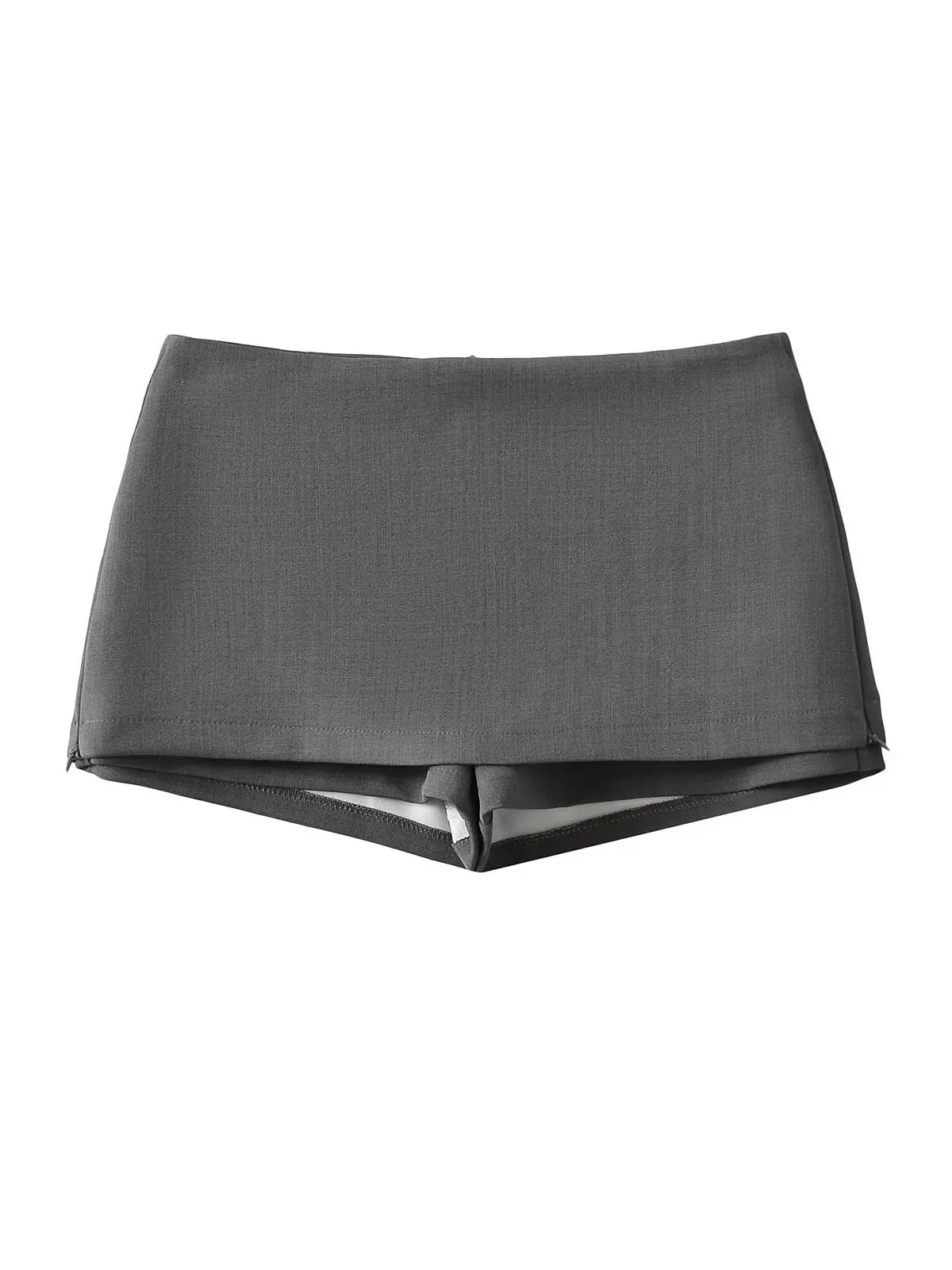 

Grey Low Waist Suit Style Skirt Women's Fashion Slimming Versatile Short Skirt for Petite Ladies Autumn New Arrival