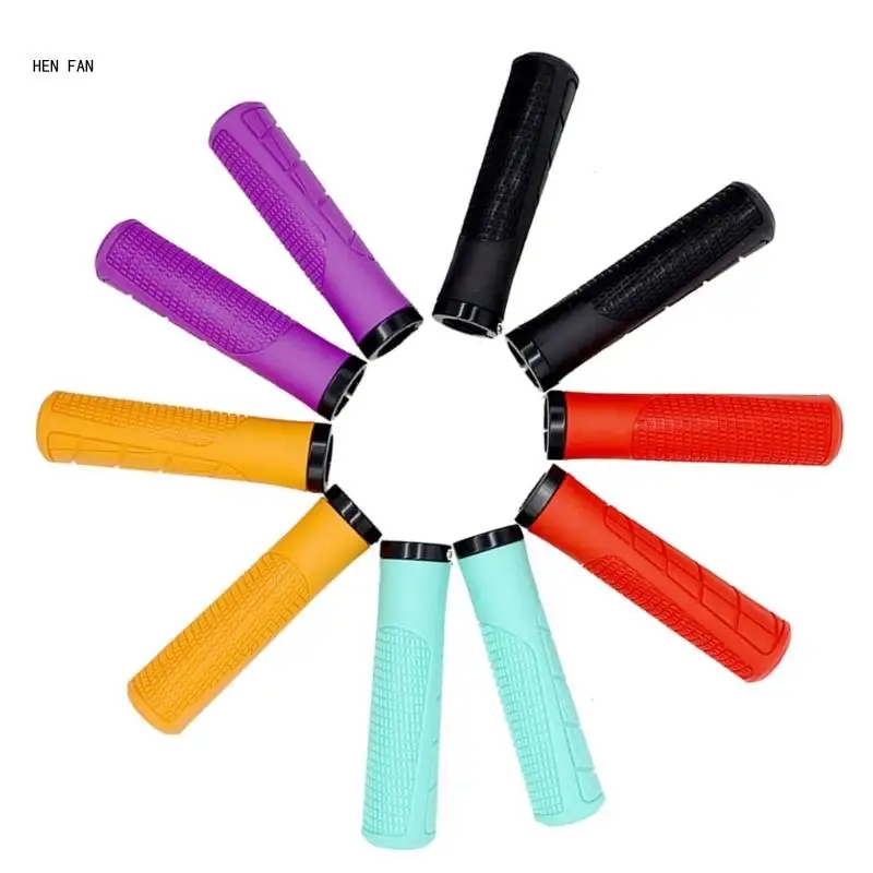 

2Pcs Rubber Antislip Cyclings Bicycles Handle Cover Sleeves for Mountain Bikes M89D