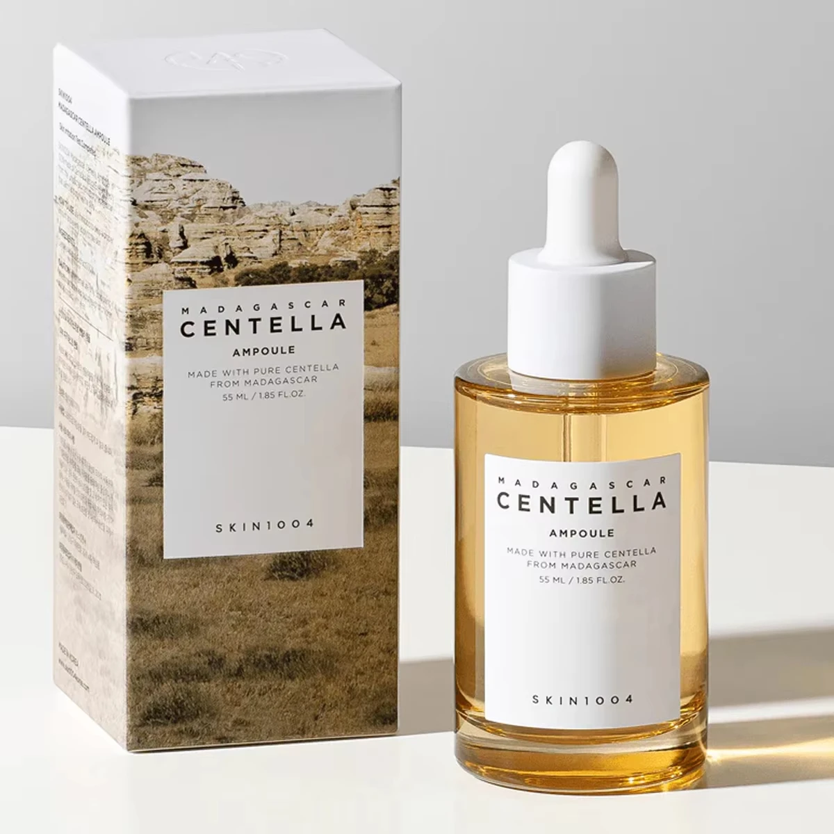 SKIN1004 Air Fit Sun Cream SPF50 50ml and Centella Ampoule 55ml Lightweight Calming Moisturizing Face Care Duo With Box Gifts