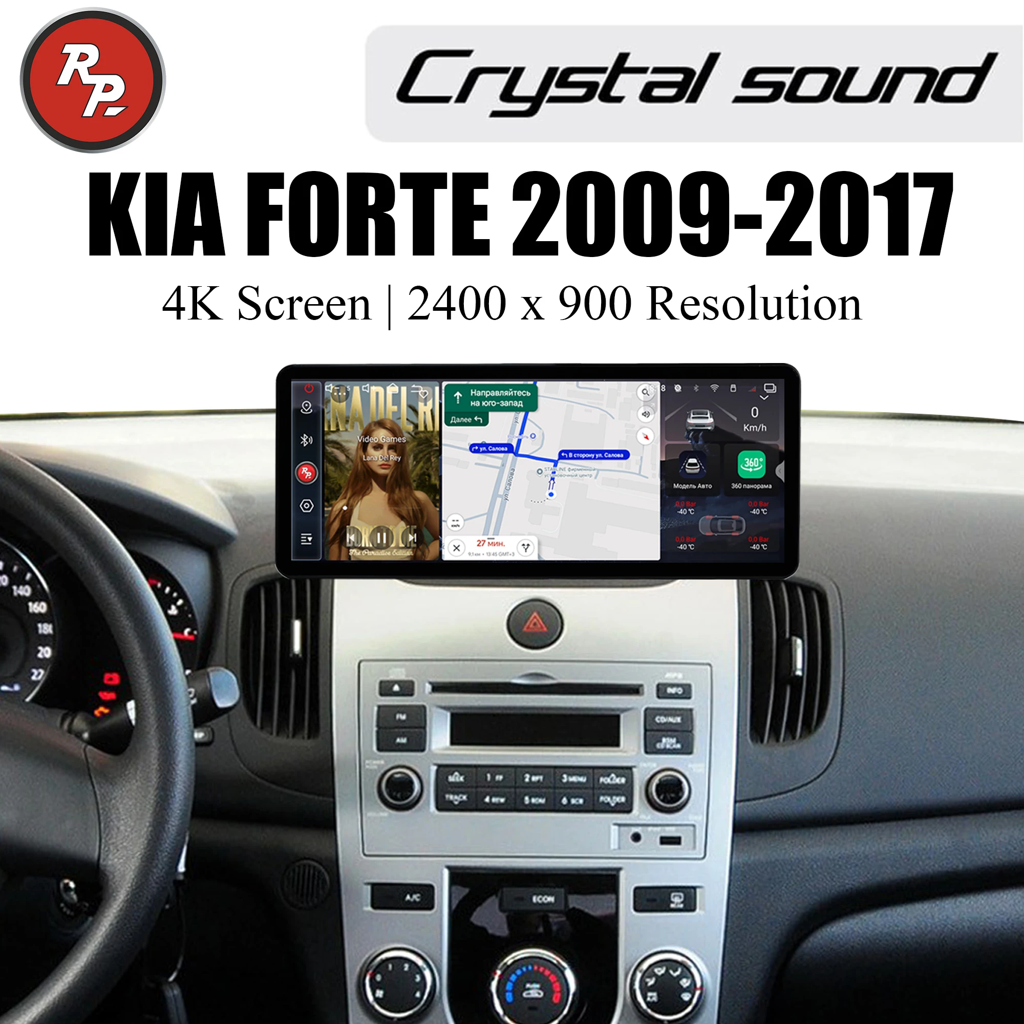 Redpower Crystal Sound 850 Pro Max Android Car Radio Player Screen for KIA FORTE 2009-2017 CarPlay Bluetooth Hi-Fi Audio