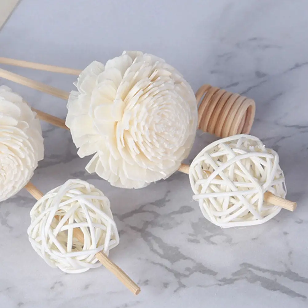 

25Pcs Aromatherapy Rattan Balls Diffuser Accessories Vase Fillers DIY Craft Fragrance Volatile Decoration for Home Bedroom