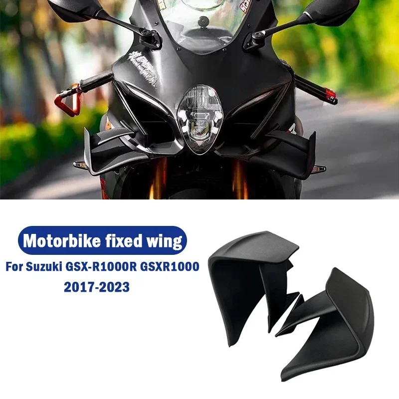 

For SUZUKI GSXR1000R GSX-R 1000 2017-2023 Motorcycle Fairing Fixed Wing Wind Aerodynamic Winglet Windshield Spoiler accessories