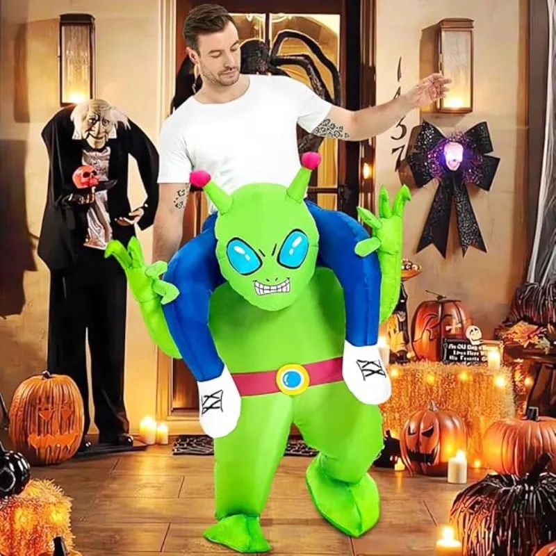 

Надувной костюм для взрослых инопланетянина, костюм для верховой езды, нарядное праздничное платье для косплея, украшение на Хэллоуин, одежда для мужчин и женщин