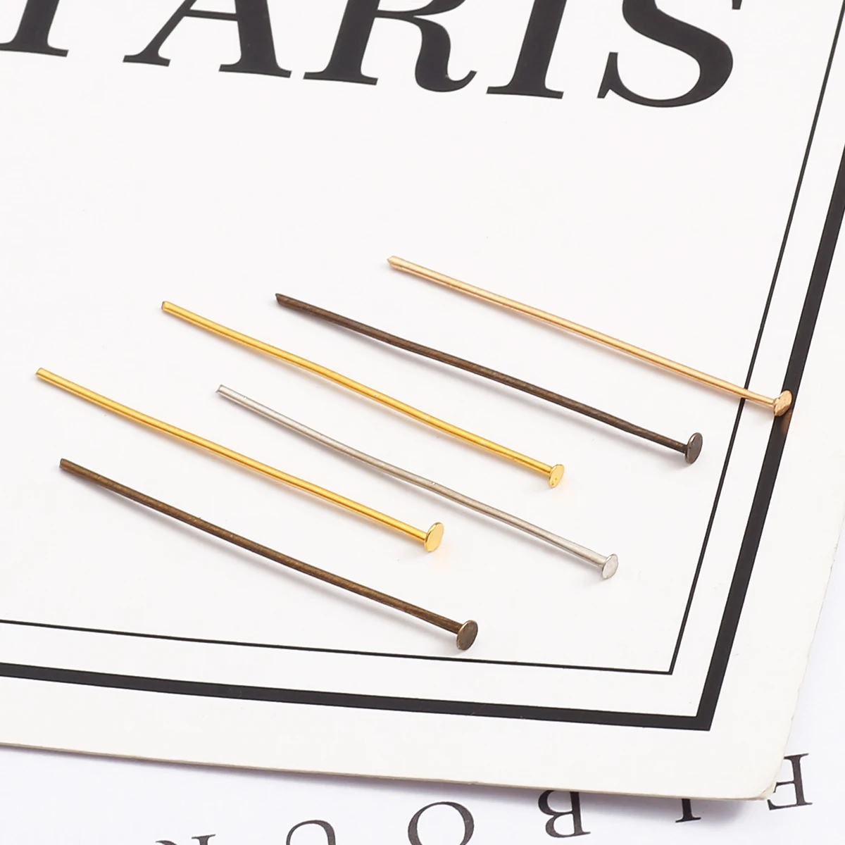200pcs/lot 16 20 25 30 40 50 mm Metal Ball Head Pins T Pins Handmade Crafts Diy Jewelry Making Findings Accessories Wholesale