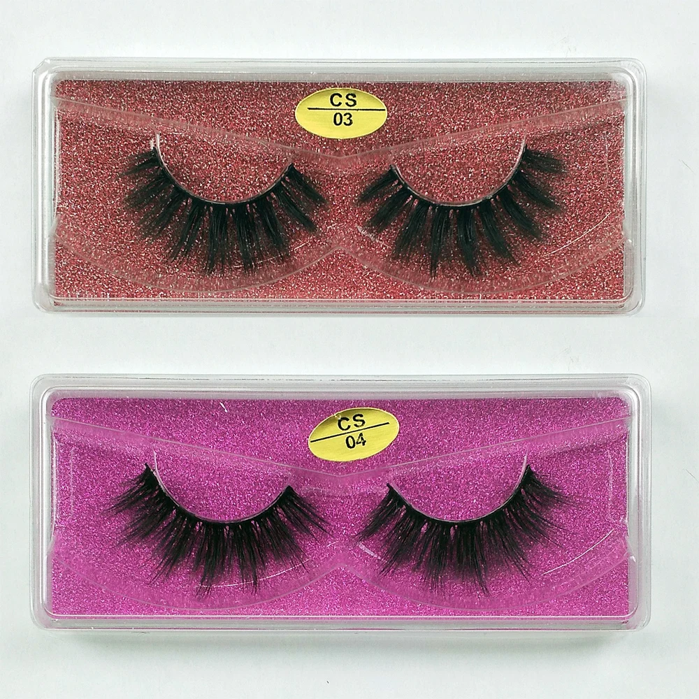 Faux cils 3D en vison naturel, vente en gros, 30/50/100 paires