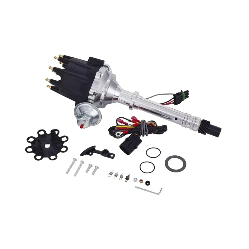 Hot Sale SBC/BBC Black Pro Billet Ready to Run Distributor Vacuum/Mechanical Advance for V8 Street Rod Parts Billet