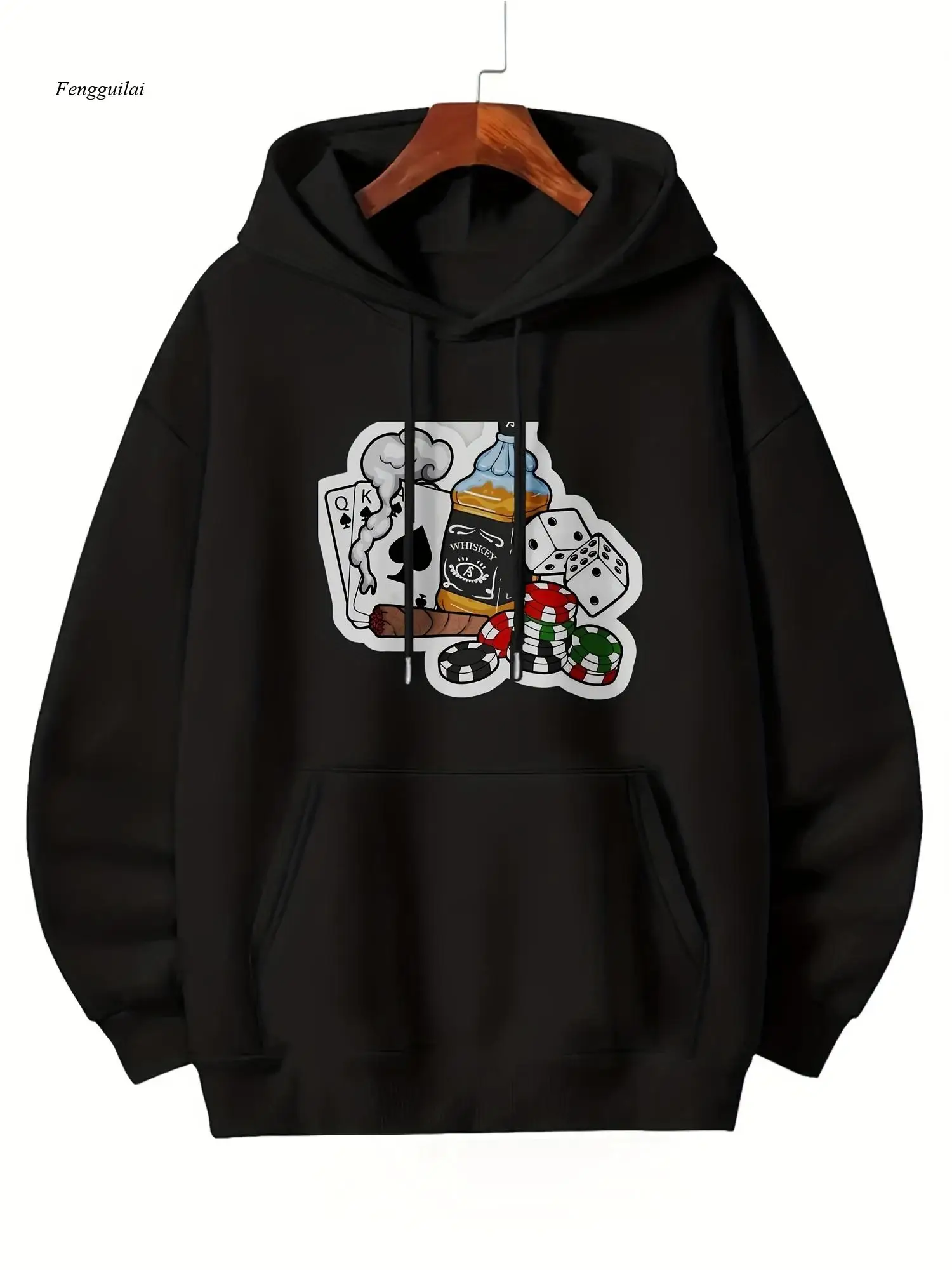 

Этот осенний свитшот с капюшоном с принтом и яркой графикой и узором. Идеально подходит для повседневной одежды, уличного стиля.