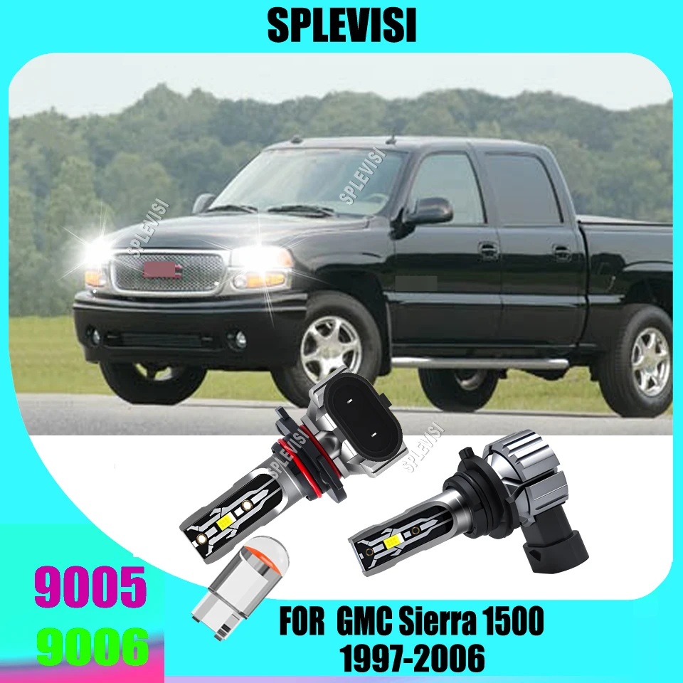 

9005 9006 LED 6000K Whtie Headlight Bulb - Comfortable for Night Riding For GMC Sierra 1500 1997 1998 1999 2000 2001 2002-2006