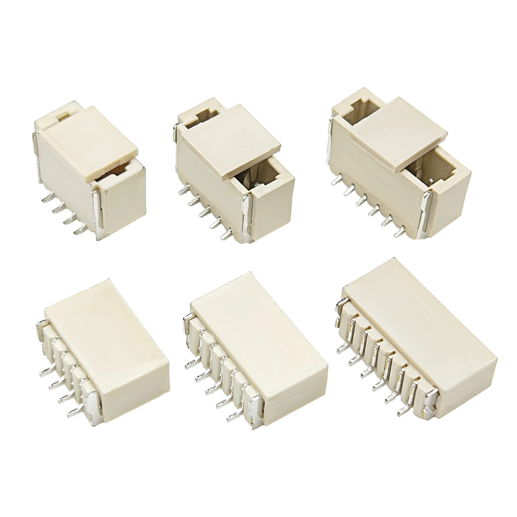 SH1.0 Connector Vertical & Horizontal Type 2-12 Pin Wire-to-Board Terminal Plug Female Socket High Temperature Resistant