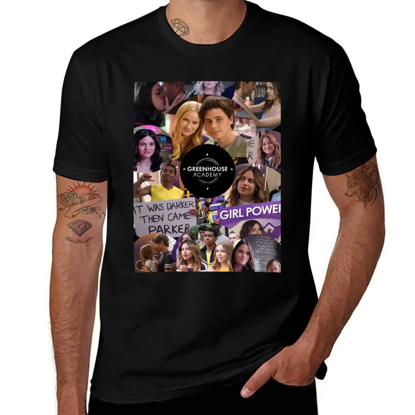 Greenhouse Academy Collage T-Shirt Stretch Fabric Comfort T-Shirt