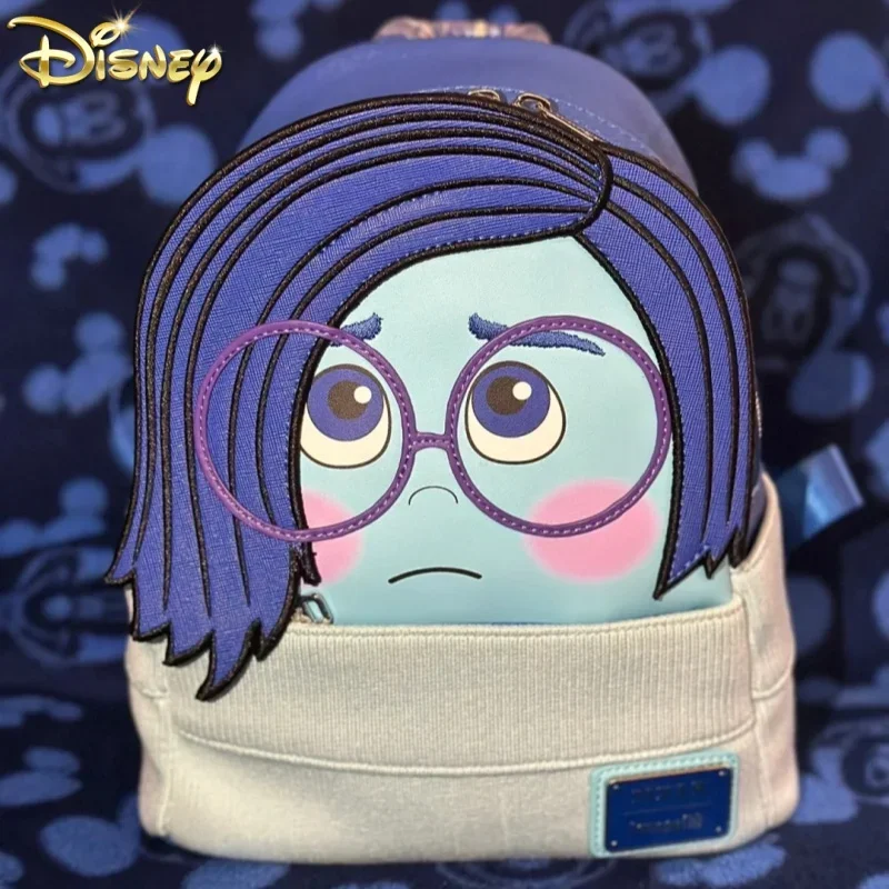 Hot Disney Pixar Inside Out Sadness Cosplay Mini-rucksack Women's Casual Bag Children's Schoolbag Student Gif