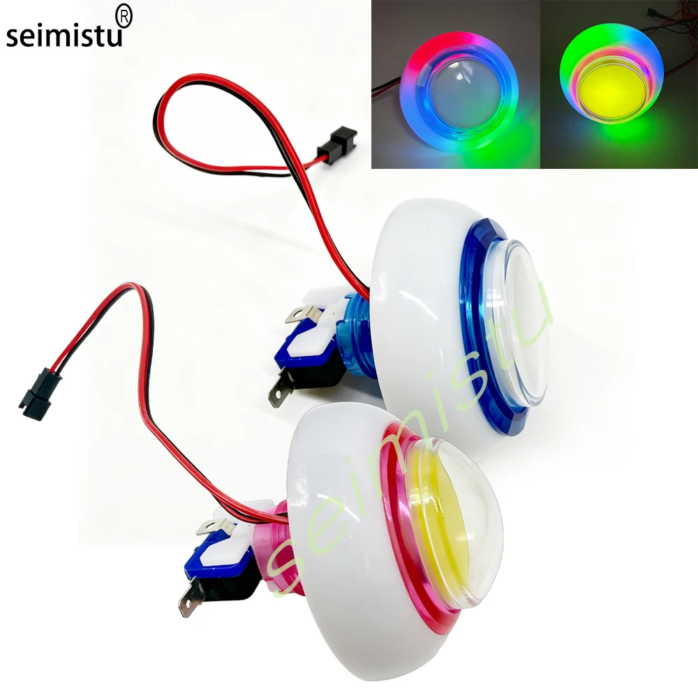 58MM Arcade Push button flashing LED Light 12V Colorful illuminated   Crane Machine Start Button LED Lamp Rotating edge