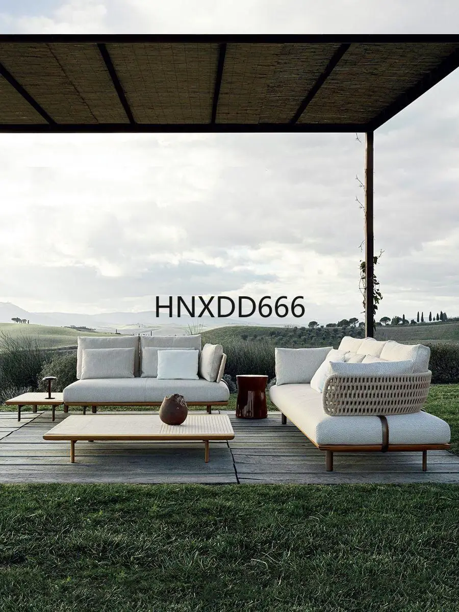 Combinação de móveis para proteção contra chuva e sol ao sofá ao ar livre