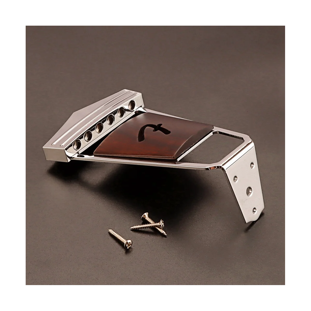 6 Strings Vintage Jazz Guitar Bridge Tailpiece for Electric Guitar Replacement Parts with Mounting Screws