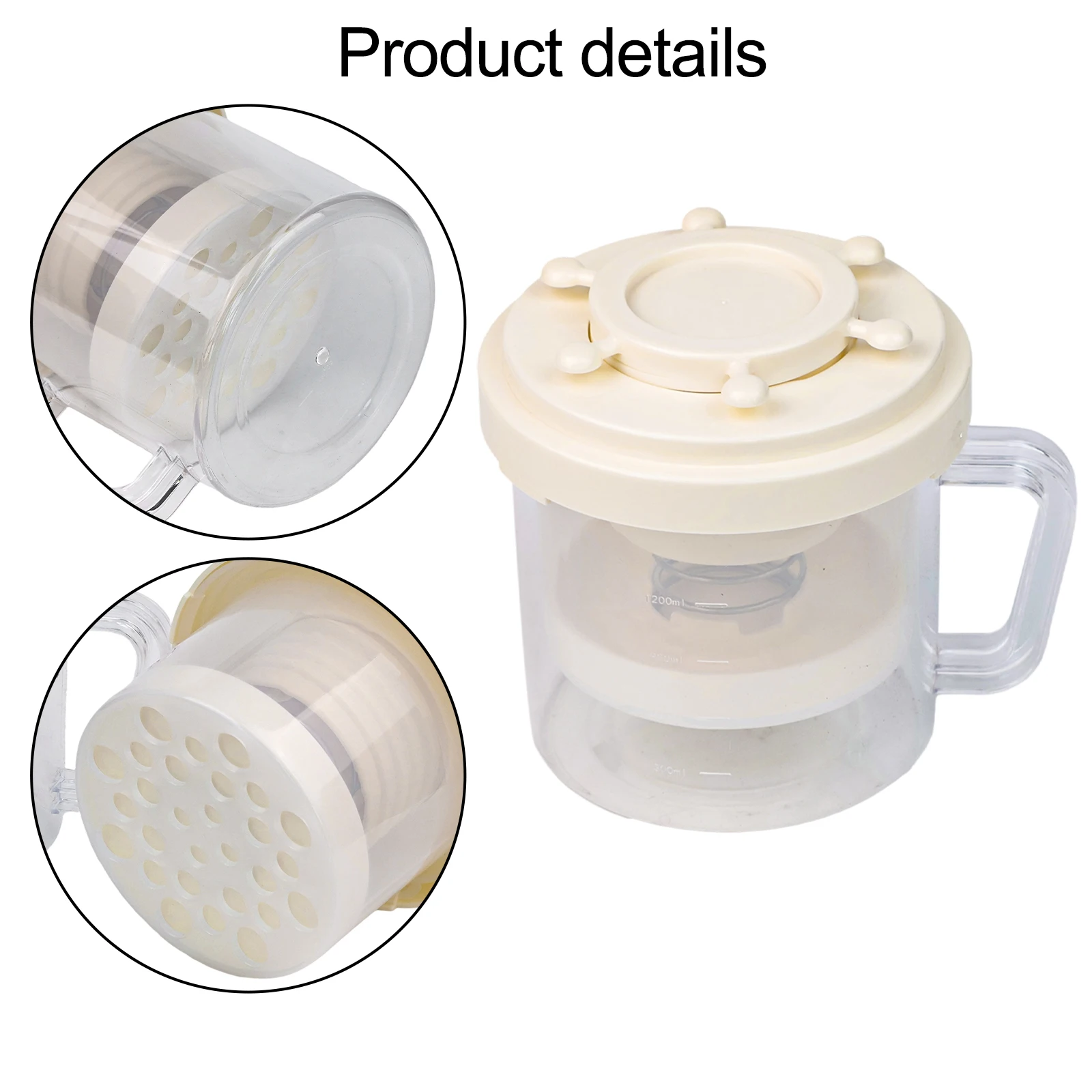 Separador de suero para hacer queso, para una vida saludable, tamaño compacto de 16x16cm, yogur artesanal, fácil de limpiar, drenaje eficiente