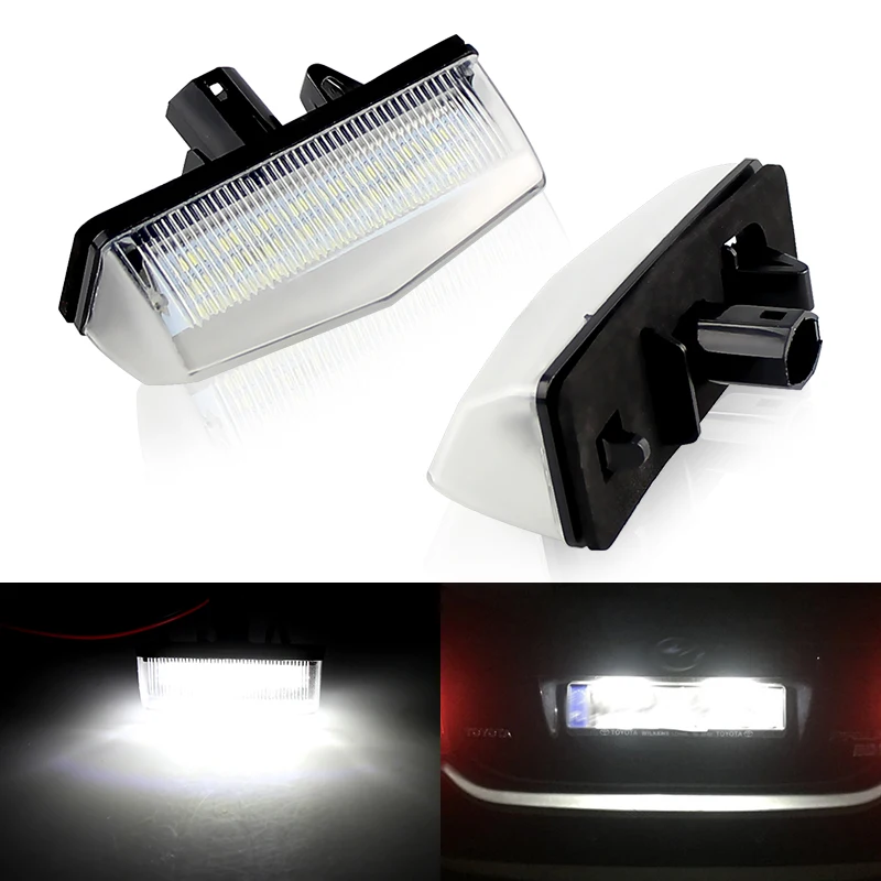 2x Fits For Toyota Prius XW20 XW30 Prius Plus/V Venza Matrix RAV4 For Lexus CT200h Scion tC SMD White Led License Plate Lights