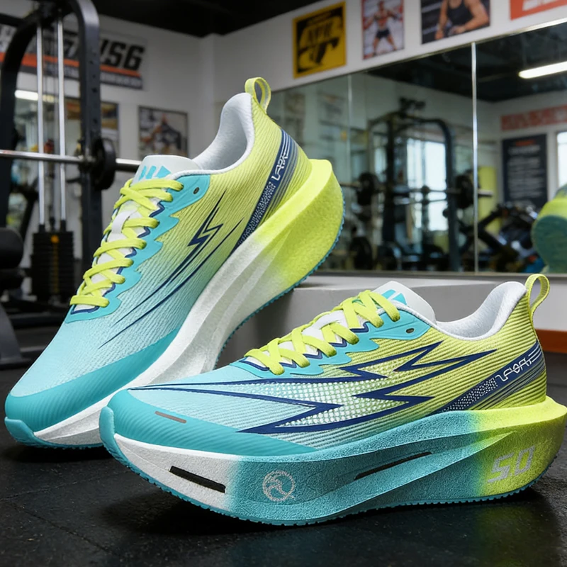 

Men Sports Speciality Running Shoes Marathon Carbon Board Breathable Light Comfortable Women Athletic Nonskid Sneakers 2026 New