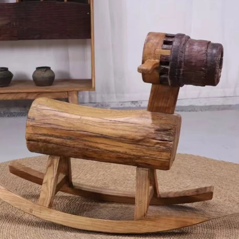 

Rocking Chair Adult Children Solid Wood Seat Rocking , Axle Creative Old Objects