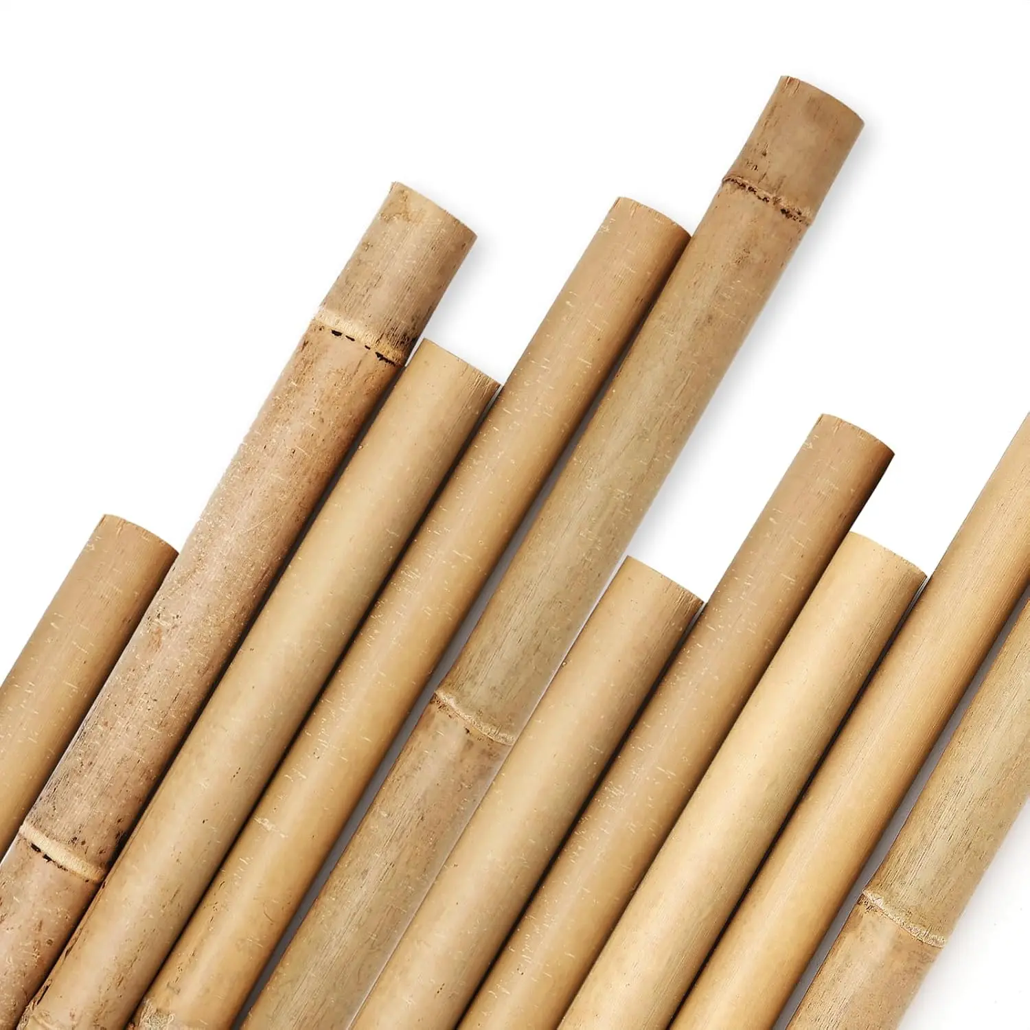 Bamboo Stakes 8 Feet, 1in Dia. Garden Stakes,10 Pack Bamboo Poles