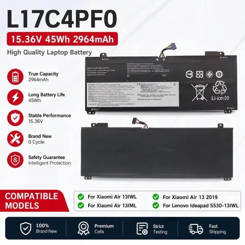 Applicable to Lenovo Xiaoxin Air 13IWL/13IML Ideapad S530-13IWL L17C4PF0 battery