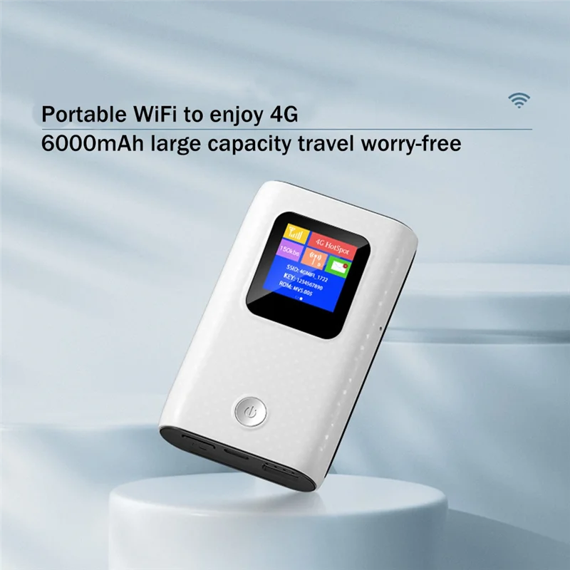 4G LTE Router 6000MAh Power Bank Router Portable Wireless WiFi Hotspot Router 150Mbps Wireless WiFi Adapter