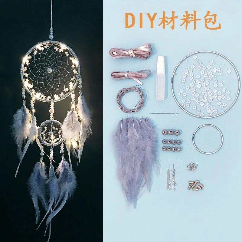 Dreamcatcher Wind Chime DIY Craft Kit Hanging Ornament for Craft Class Window Sill Garden Tent Graduation Birthday Gift