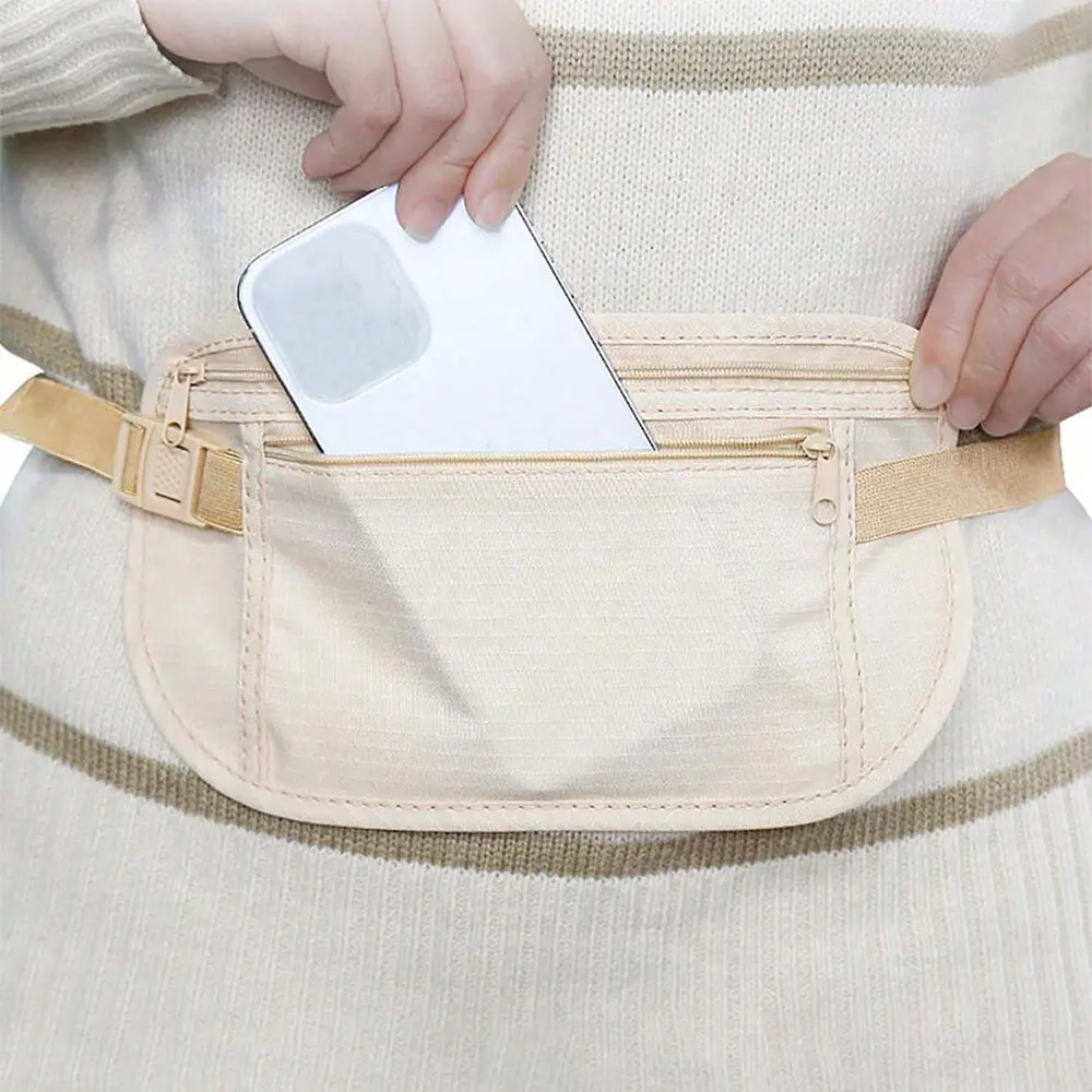 Outdoor-Hüfttaschen, Beutel für Reisepass, versteckter Gürtel, Geldbörse, lässige Sport-Hüfttasche, geeignet zum Laufen, Wandern, Radfahren