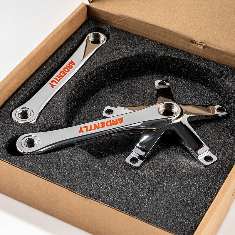 ARDENTLY Bicycle Crank Chainwheel 144BCD Track Bicycle Ultra-light Square Crank 165mm CNC Aluminum Alloy FixedGear Crankset Part