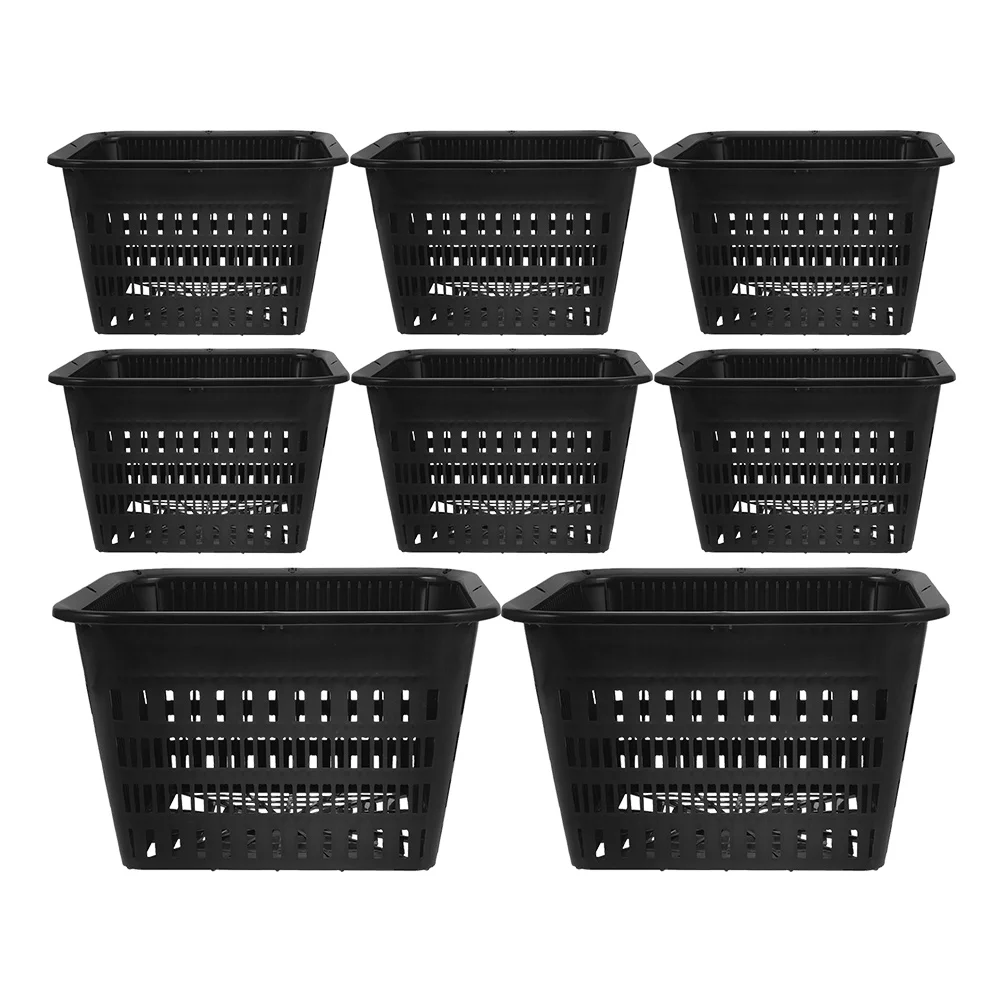 

8pcs Hydroponic Planting Baskets Green Mesh Cups Plastic Containers Aquarium Pots Net Pots for Gardening Indoor Cultivation