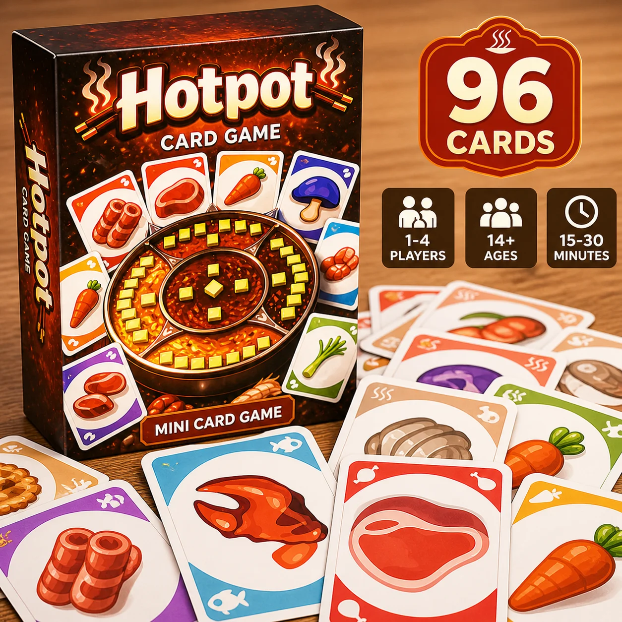 Juego de cartas estilo Hotpot de Palia, juego de colección para fiestas, juego de estrategia y emparejamiento, crea tres conjuntos de tres cartas, divertido.