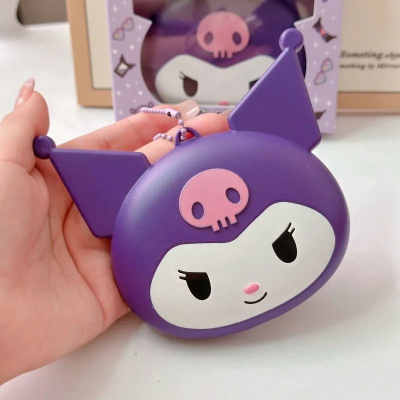 Kawaii الكرتون كورومي سينامورول للطي مرآة تمشيط صغيرة الإبداعية مرحبا كيتي المحمولة ماكياج مرآة الوجه هدايا عيد الميلاد #4