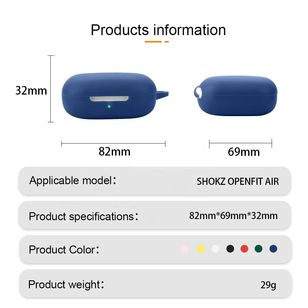 حافظة سيليكون لـ Shokz OpenFit Air ، ملحقات سماعة أذن لاسلكية ، غطاء سماعة رأس