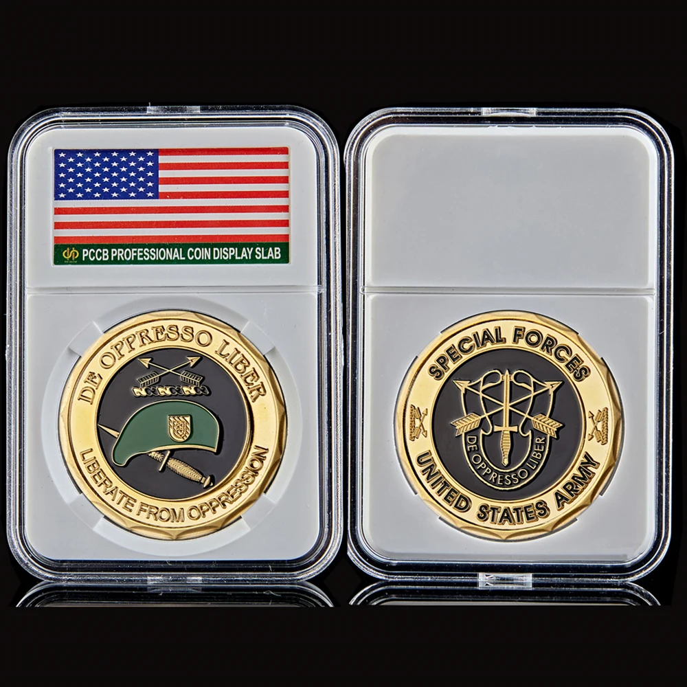 Special Forces Group Green Berets De Oppresso Liber Liberate From Oppression USA Army Military Challenge Coin Collectible