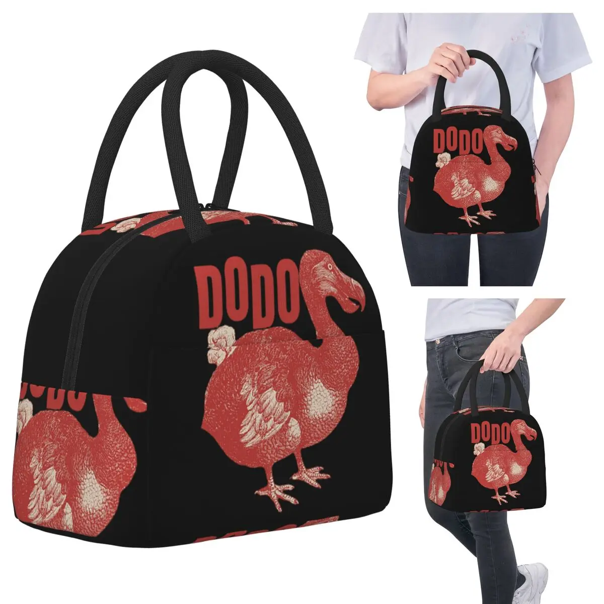 

Dodo Bird Insulated Lunch Bag for Kids School Cooler Thermal Food Box Tote Portable Lunch Boxes Container