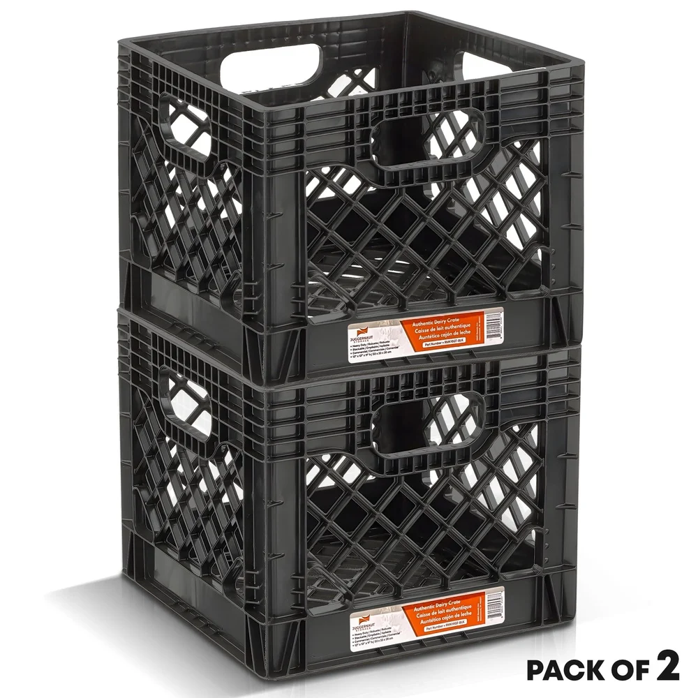 الثقيلة 16QT البلاستيك مربع قفص 2PK تخزين داخلي في الهواء الطلق مع مقابض مريحة تنظيم لوازم البقالة اللعب #3