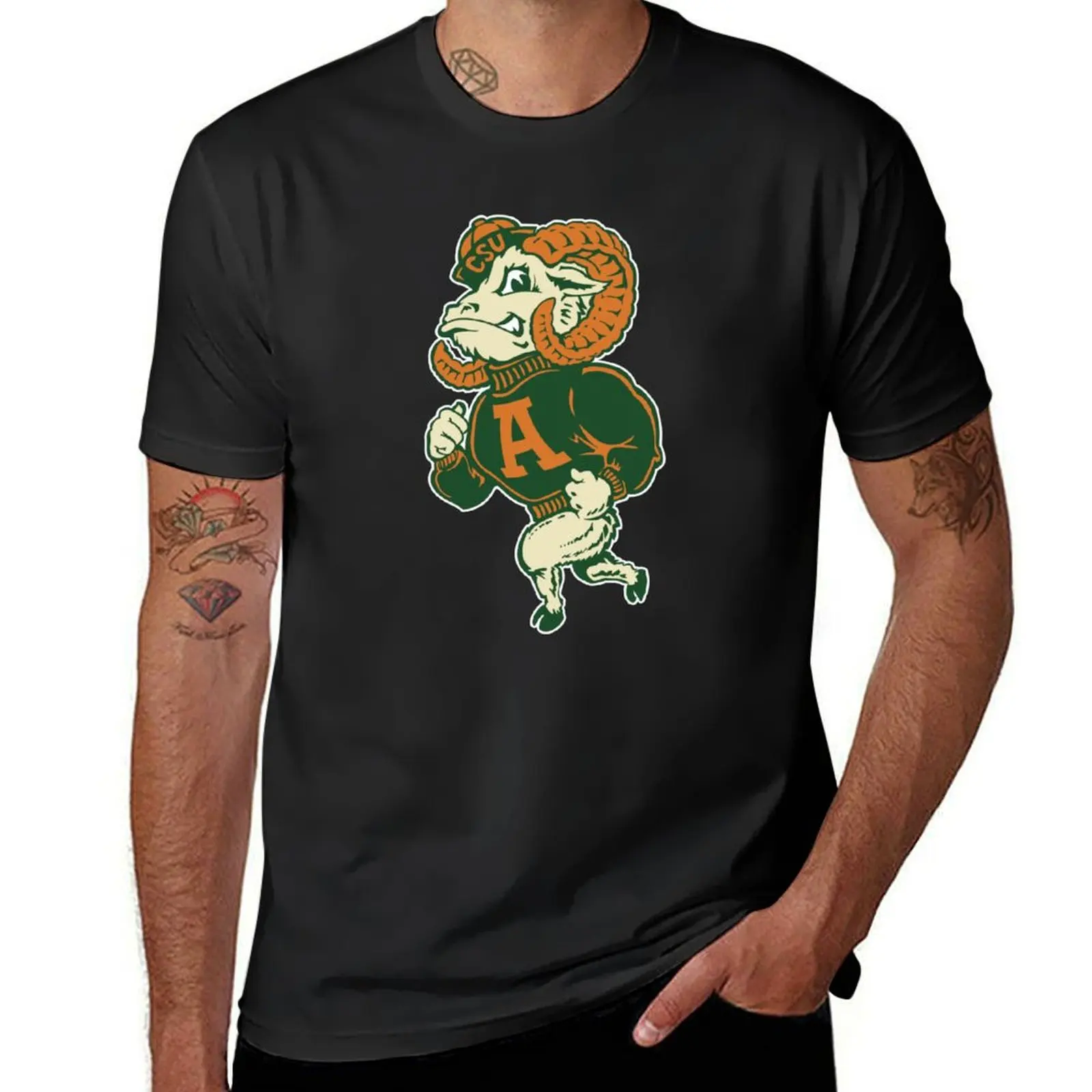 

Vintage Colorado State University Aggies Logo Design T-Shirt hippie clothes kawaii clothes animal prinfor boys Men's t shirts